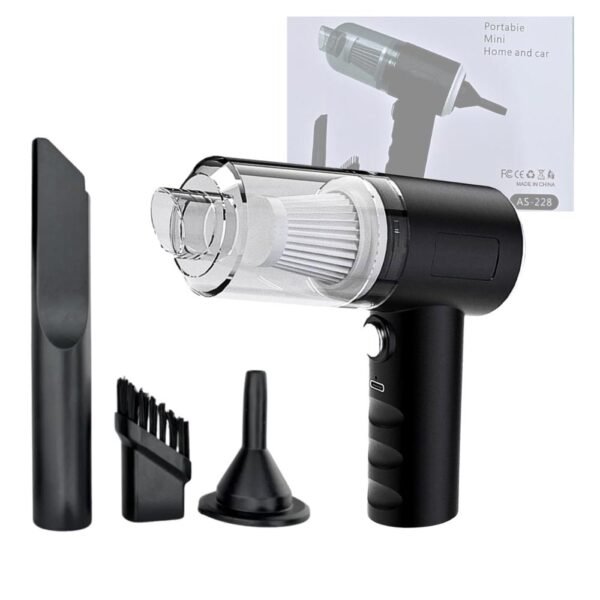 AS-228 3-in-1 Rechargeable Mini Vacuum Cleaner & Air Blower for Car and Home